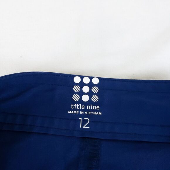 Title Nine Rogue Shorts 9" Inseam Womens 12 Navy Blue UPF 50 Swim Outdoor - Picture 7 of 10